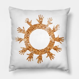 Hands In A Circle Pillow