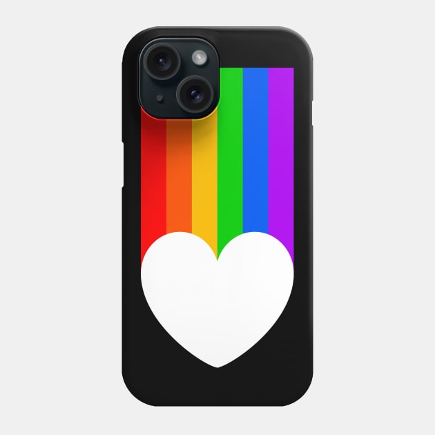 Pride Heart Rainbow LGBT Gay Homosexuality Phone Case by Foxxy Merch