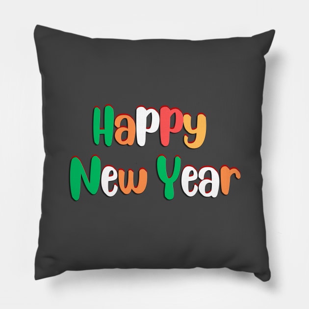 "Cheers to 2024: A Year of Joy, Growth, and Endless Possibilities!" Pillow by Artistic Design