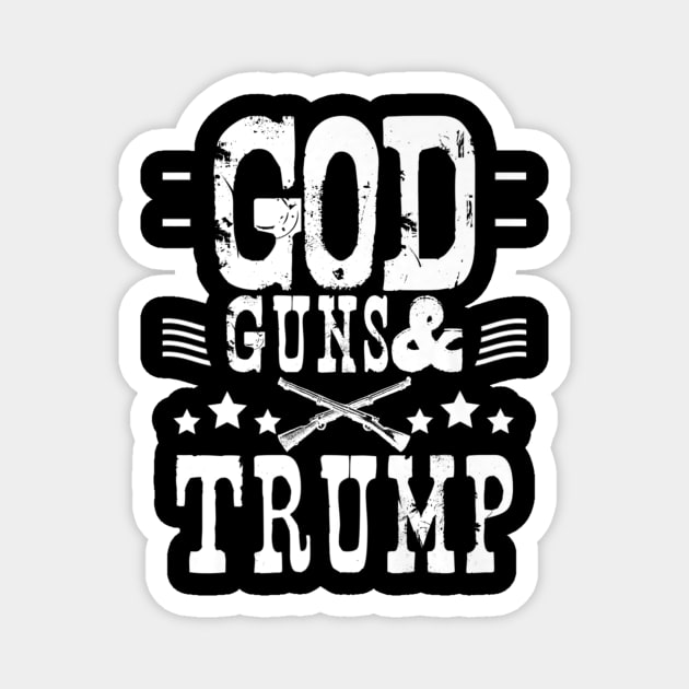 Mens God Family Guns And Trump Country Patriots Magnet by Stick Figure103