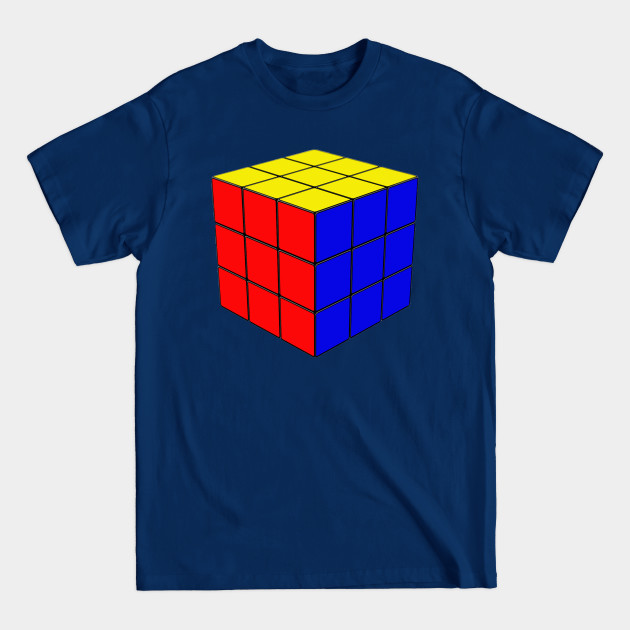 Disover Rubik's Cube - Red, Blue, Yellow Colours - Rubik Cube - T-Shirt