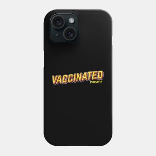 vaccinated with moderna pop art text Phone Case