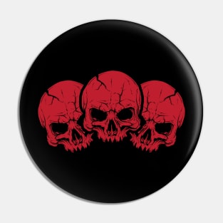 Red Skulls Pin