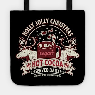 Holly Jolly Vegan Christmas, Old Fashioned Reindeer Vintage Vegan Christmas 2023 Gifts Tote