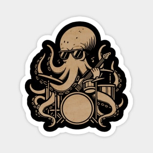 Octopus Drummer Magnet