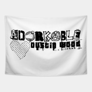 Adorkable Ransom Black Logo Tapestry