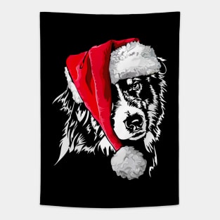 Santa Australian Shepherd Christmas dog Aussie mom Tapestry