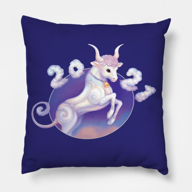 White Ox 2021, Chinese New Year Pillow by Yulla