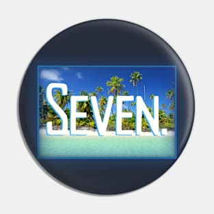 Seven year old Tropical Beach Pin