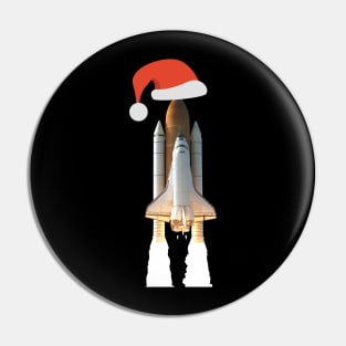 Rocket wearing Santa cap! | Merry Christmas | Santa Claus Pin