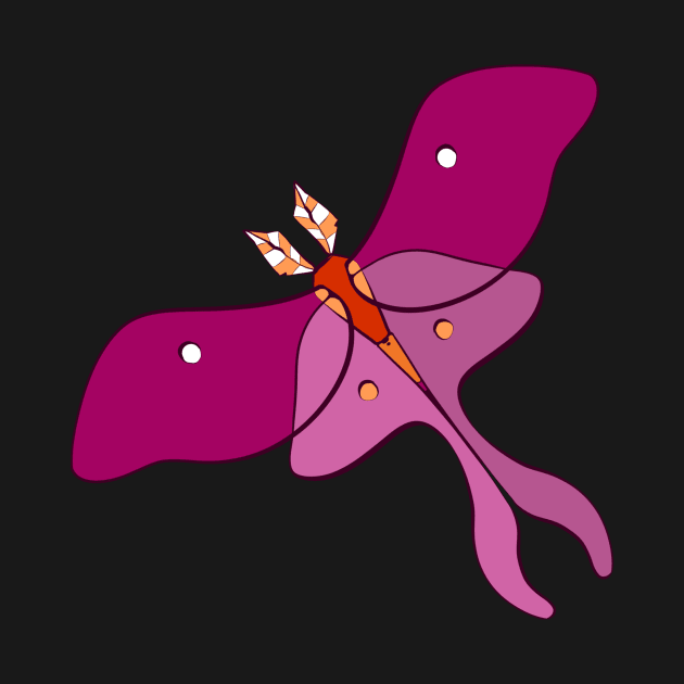 Lesbian Pride Moth by larkspurhearts