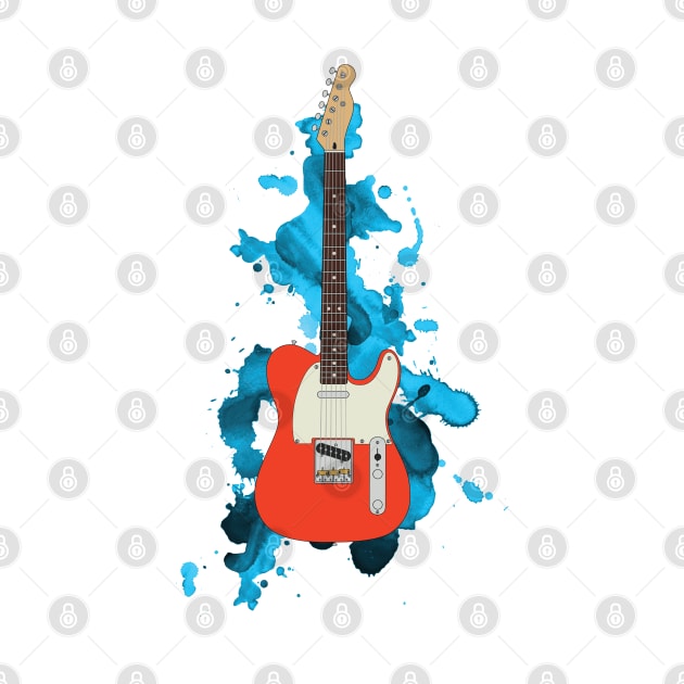 T-Style Electric Guitar Fiesta Red Color by nightsworthy