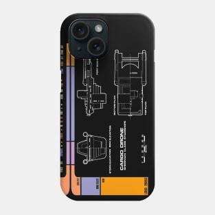 Computer Readout Showing Animated Series Cargo Drone Phone Case