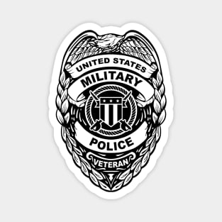 U.S. Military Police Veteran Black Badge Magnet