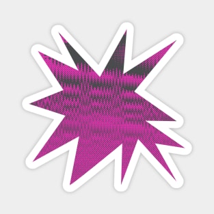 Funky Halftone Comic Burst Design Magnet