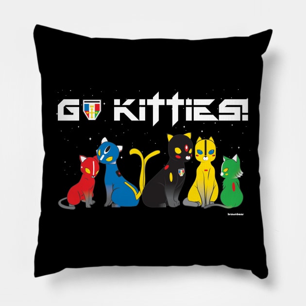 Go Voltron Kitties Pillow by Santilu