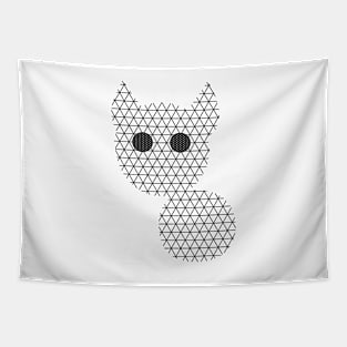 Minimalistic Geometric Cat Tapestry