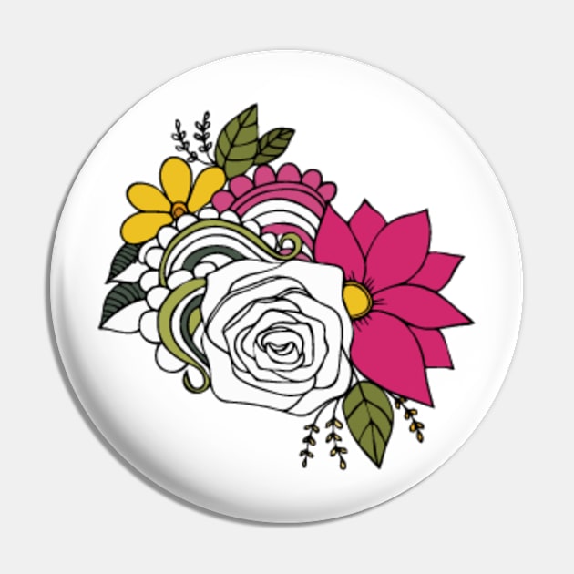 flower doodle Pin by brushnpaper