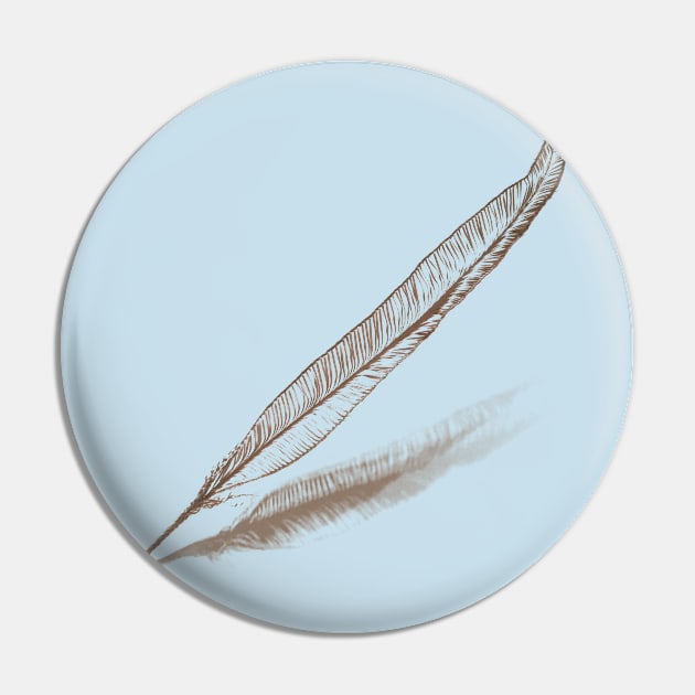 brown feather Pin by sandraahlen