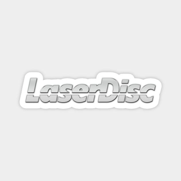 Laserdisc - Chrome Logo Magnet by MalcolmDesigns
