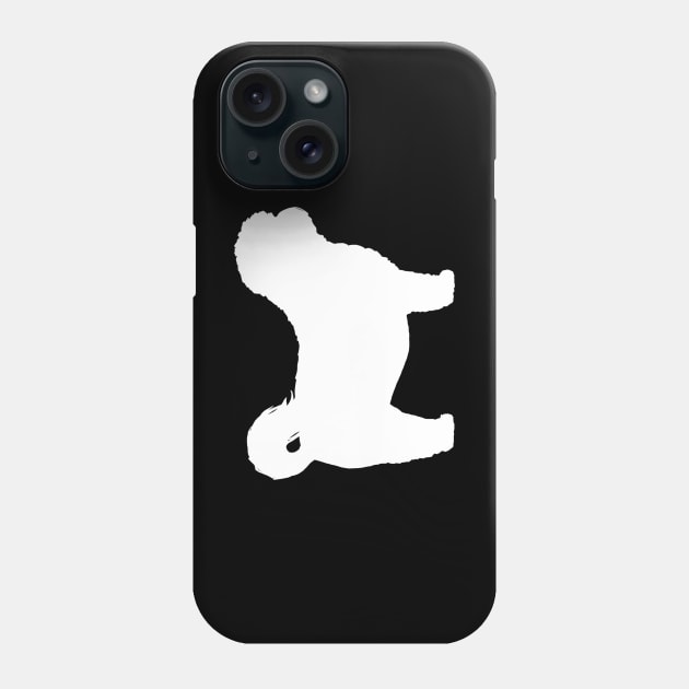 White Shih Tzu Silhouette Phone Case by Coffee Squirrel