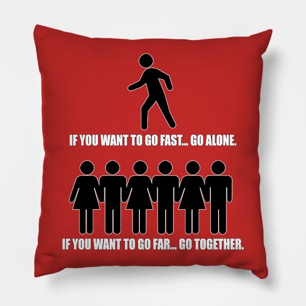 SKILLHAUSE - FAST or FAR (BLACK) Pillow by DodgertonSkillhause