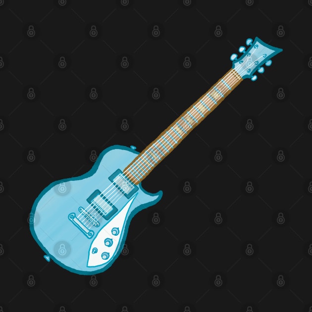 Blue electric guitar by ElectronicCloud