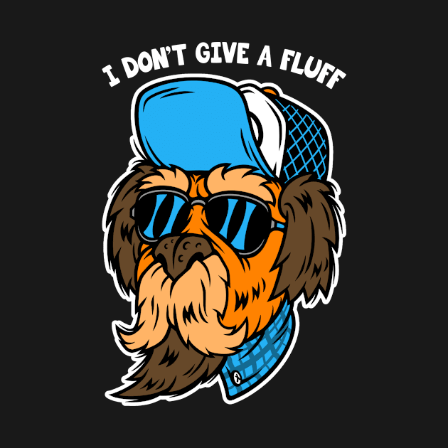 Funny Terrier Dog I Don't Give a Fluff by PorcupineTees