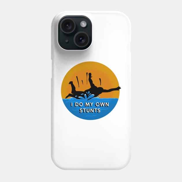 I do my own stunts - Belly Flop Phone Case by Quick Brown Fox Canada 