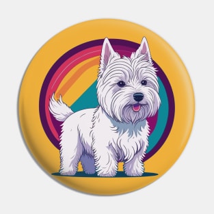 West Highland Terrier Portrait Pin