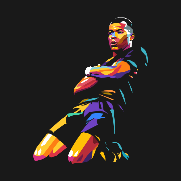 Football Player Pop Art by Gariswave