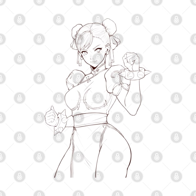 Chun-Li sketch (Street Fighter) by StayAlivePlz