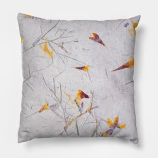 floral paper,pressed flowers Pillow