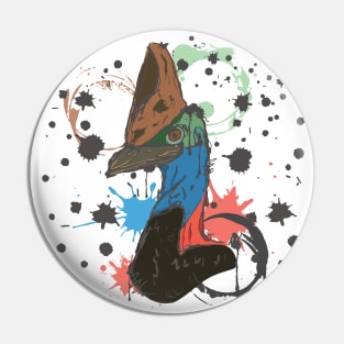 Cassowary watercolor sketch Pin