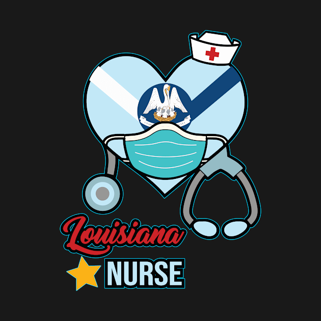 Louisiana Nurse  - Love RN LPN CNA State Nursing Gift by ScottsRed