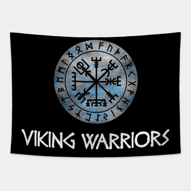 Viking Warriors Vegvisir Tapestry by Scar