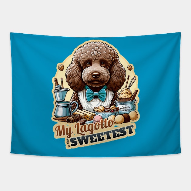 Lagotto Confectioner Tapestry by k9-tee