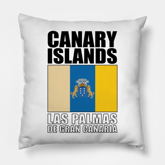 Flag of Canary Islands Pillow by KewaleeTee