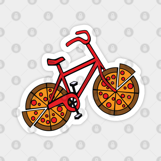 Pizza bike with pizza slice wheels Pizza Bicycle TeePublic