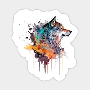 Wolf watercolor Magnet