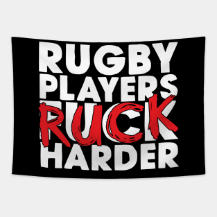 Rugby Players Ruck Harder Tapestry