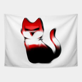 red shadow cat Tapestry
