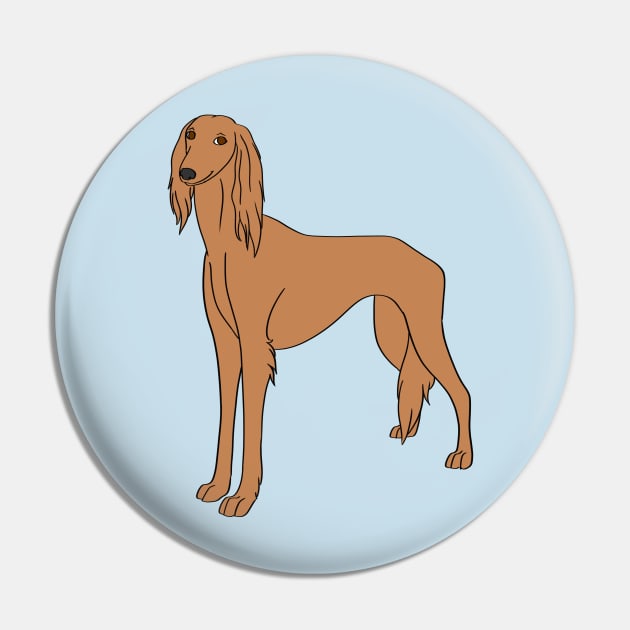 Saluki Pin by Adastumae