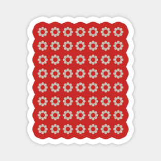 Simple Flowers in Red Magnet