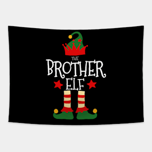 Brother Elf Matching Family Group Christmas Party Pajamas Tapestry