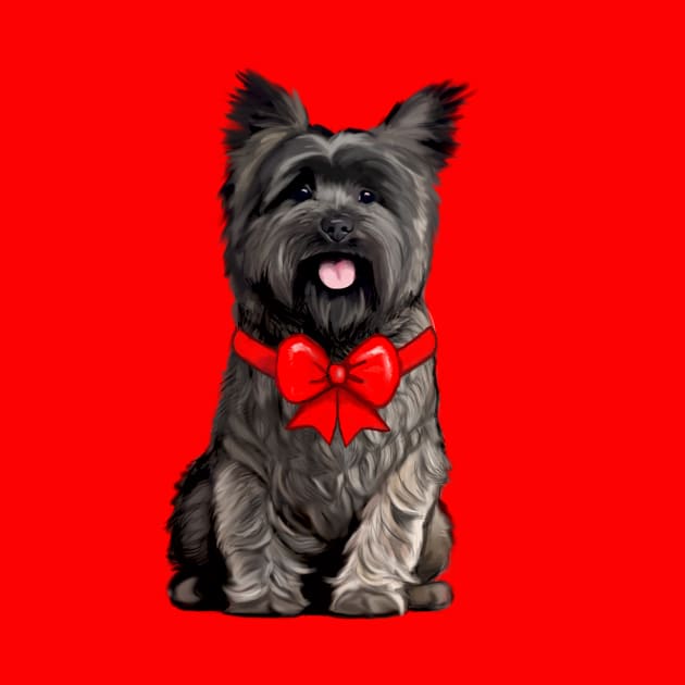 Cairn Terrier Dressed for the Holidays by PenguinCornerStore