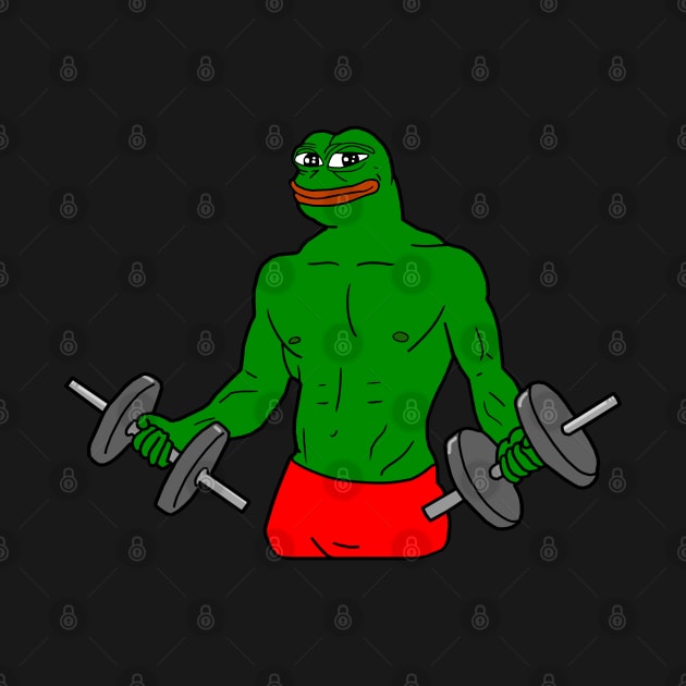 Swole Pepe Curling by Lean Mean Meme Machine