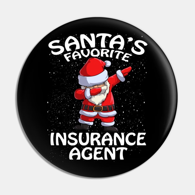 Santas Favorite Insurance Agent Christmas Pin by intelus