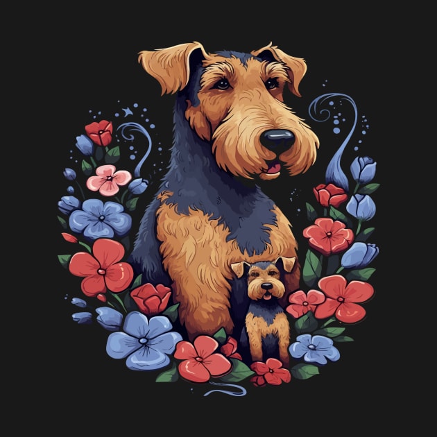 Airedale Terrier Mothers Day by JH Mart