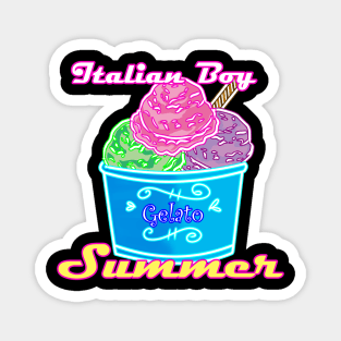 Italian Boy Summer Gelato Design Magnet